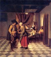 Pieter de Hooch - Paying the Hostess
